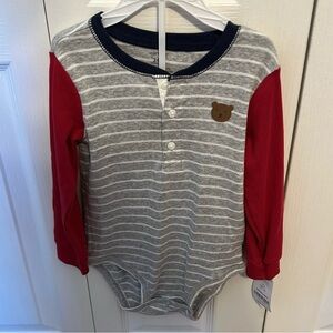 Carter's Bodysuits, Long Sleeve Teddy Bear Logo Size 2T NWT